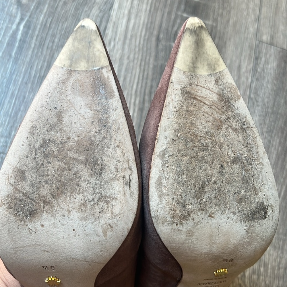 Stuart Weitzman Yuliana Suede pointed toe booties - Picture 6 of 9